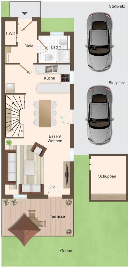 ツィングシュト Alte Reihe 14 _Haus Teja_ヴィラ エクステリア 写真